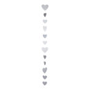 Paper hearts garland with 12 hearts in 10 & 15cm...