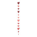 Paper hearts garland with 12 hearts in 10 & 15cm -...