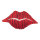 Lips with eyelets to hang, made of wood     Size: 90x46cm    Color: red