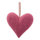 Heart with hanger covered with glitter fabric, made of...