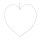 Herzkontur aus Metall, mit Kette zum Hängen     Groesse: 60x60cm    Farbe: silber