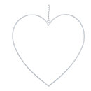 Contour heart made of metal, with chain to hang     Size:...