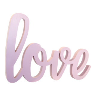 Love-Schriftzug selbststehend, aus Holz     Groesse: 60x40cm    Farbe: rosa