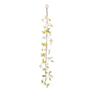 Butterfly garland with hanger, made of paper L: 150cm Color: green