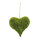Natural wicker heart with artificial moss     Size: H: 30cm, W: 30cm    Color: green