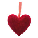 Heart with hanger covered with feathers - Material: made...