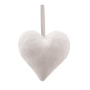 Heart with hanger covered with feathers, made of hard...