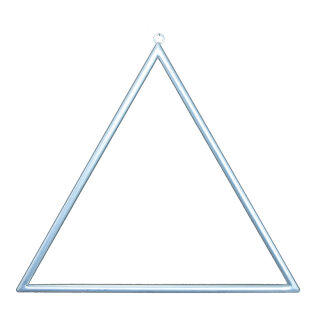 Metal frame triangular, with hanger, to decorate 45x45cm Color: silver