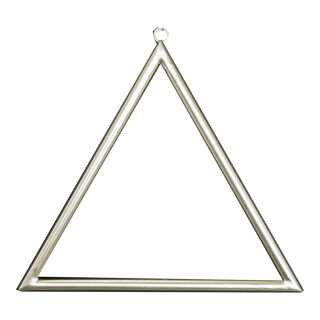 Metal frame triangular with hanger - Material: to decorate - Color: silver - Size: 30x30cm