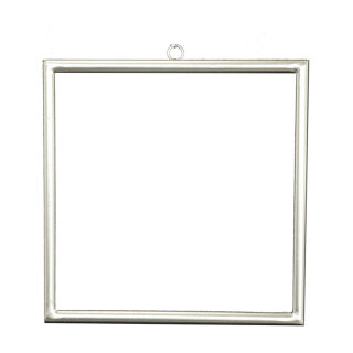 Metal frame squared, with hanger, to decorate 30x30cm Color: silver