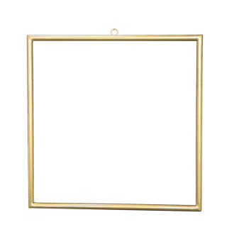 Metal frame squared, with hanger, to decorate 45x45cm Color: gold