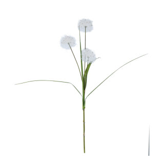 Dandelion with 3 flower heads, artificial H: 89cm, Ø: 15cm Color: green/white