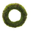 Natural wicker wreath with artificial moss - Material:  -...