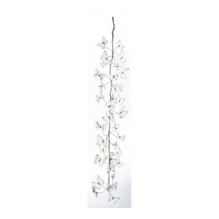 Butterfly garland with hanger, made of paper L: 150cm Color: white