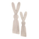 Rabbit contours standing, set of 2, made of wood...