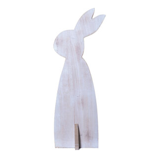 Rabbit standing, 2-parted, with base plate, made of wood     Size: 80x30cm    Color: natural