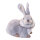 Rabbit sitting - Material: made of styrofoam & synthetic fibre - Color: grey/white - Size: H: 24cm