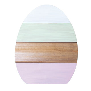 Easter egg with backside stand, made of wood 30x20cm Color: multicoloured