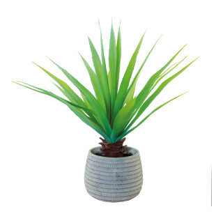 Aloe Vera im Topf, künstlich     Groesse: 57cm    Farbe: grün/grau