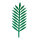 Palm leaf cut out plastic - Material:  - Color: green - Size: 43x18cm