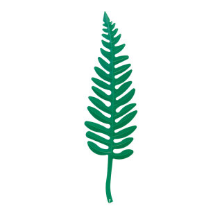 Tropical leaf cut out plastic - Material:  - Color: green - Size: 52x15cm