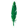 Feather cut out stylized - Material: plastic - Color: green - Size: 42x10cm