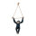 Affe zweiarmig hängend, mit Seil, aus Kunstharz     Groesse: H: 43cm, B: 31cm    Farbe: natur
