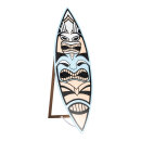 Surfboard bedruckt mit »Tiki«-Motiv,...