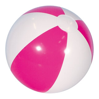 Beach ball inflatable, made of PVC Ø 40cm Color: pink/white