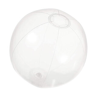 Beach ball inflatable, made of PVC     Size: Ø 40cm    Color: transparent