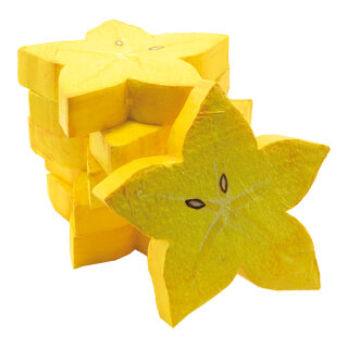 Star fruit slices set of 6 - Material: made of hard foam - Color: yellow - Size: Ø: 10cm
