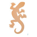 Gecko, cut out with hanger, made of wood     Size:...