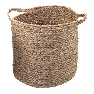 Wicker basket made of dried sea grass - Material:  - Color: natural-coloured - Size: Ø: 33cm X H: 35cm