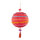 Papierlampion bunt dekoriert, mit Hänger     Groesse: H: 65cm    Farbe: orange/bunt