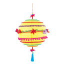 Paper lantern decorated, with hanger     Size: H: 65cm...