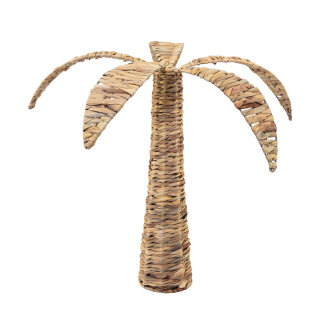 Palme aus natürlichem Flechtmaterial, mehrteilig     Groesse: Ø: 68cm, H: 50cm - Farbe: natur