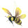 Bee with hanger, made of styrofoam & synthetic fibre     Size: L: 21cm, W: 15cm    Color: black/yellow