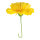 Flower blossom umbrella out of foam, with 40cm stem     Size: 80cm, Ø 60cm    Color: yellow