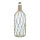 Bottle message with cork decorated with rope, made of glass     Size: H: 38cm    Color: transparent