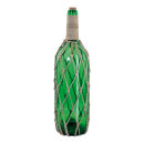 Bottle message with cork decorated with rope, made of...