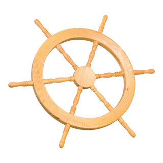 Steering wheel  - Material: wood - Color: natural - Size: Ø 60cm