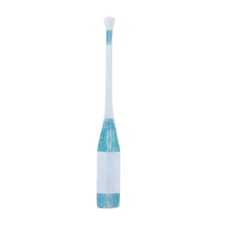 Paddle made of wood     Size: H: 65cm, W: 8cm    Color: blue/white