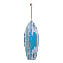 Surfbrett, mit Seilhänger, Größe: H=60cm Farbe: blau/weiß