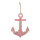 Anchor with rope hanger, made of wood     Size: H: 50cm, W: 36cm    Color: orange