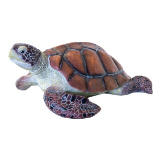 Turtle made of artificial resin L: 36cm, W: 28cm Color: natural