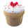 Erdbeer-Cupcake XL, aus Hartschaum     Groesse: H: 18cm    Farbe: bunt