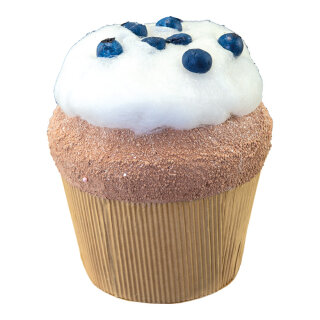 Blaubeer-Cupcake XL, aus Hartschaum     Groesse: H: 18cm    Farbe: bunt