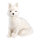 Fuchs, sitzend,  Größe: 45x43cm, Farbe: weiß