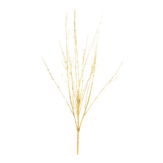 Zweig mit Glitter Kunststoff Größe:95cm,  Farbe: gold