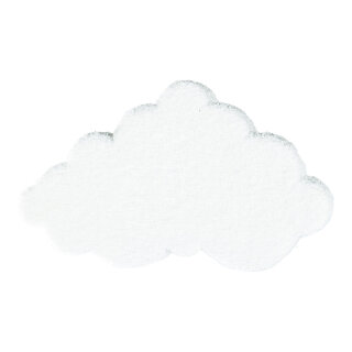 Wolke aus Styropor beflockt     Groesse: 60x35cm    Farbe: weiß